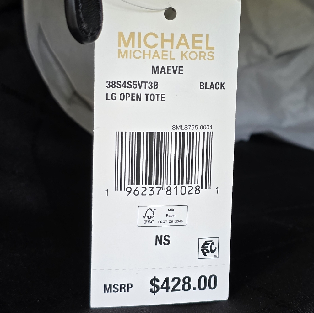 Michael Kors Maeve Logo Large Black Tote - Picture 7 of 10